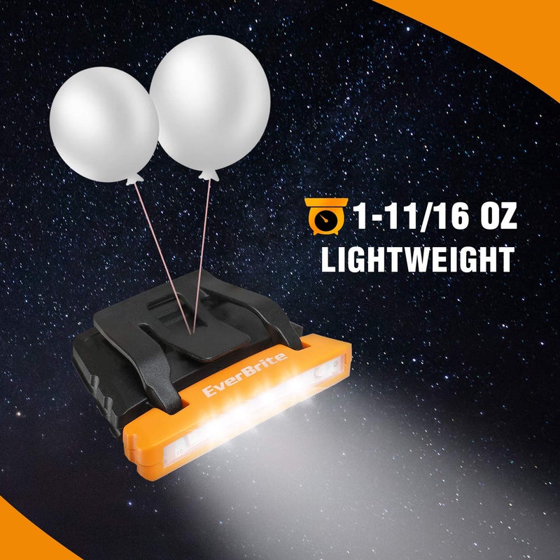 EverBrite 2-Pack Rechargeable Hat Light, Waterproof Clip on Cap Light with Memory Function, Red Light, Pivoting Head, IPX4 Water Resistant - Image 4